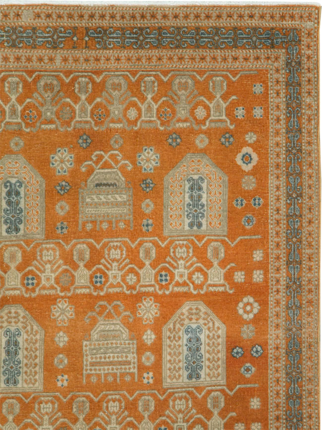 Vintage Persian Afshar Accent Rug, No.24454 - Gsblank