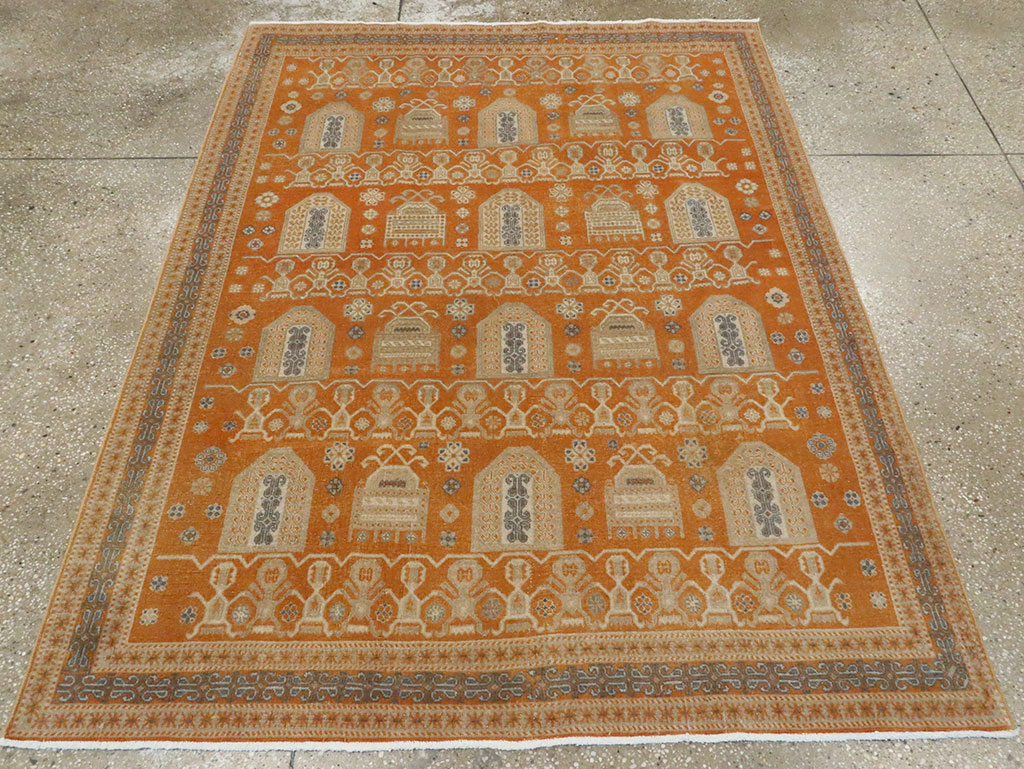Vintage Persian Afshar Accent Rug, No.24454 - Gsblank
