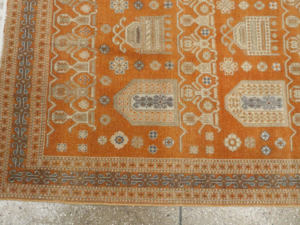 Vintage Persian Afshar Accent Rug, No.24454 - Gsblank