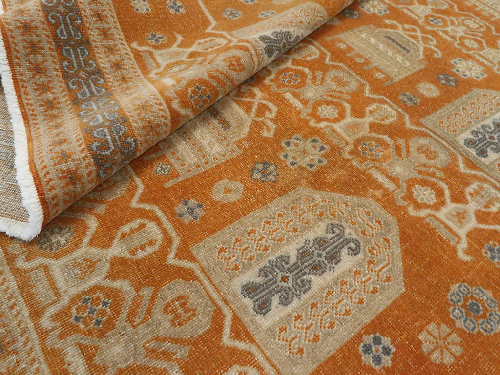 Vintage Persian Afshar Accent Rug, No.24454 - Gsblank