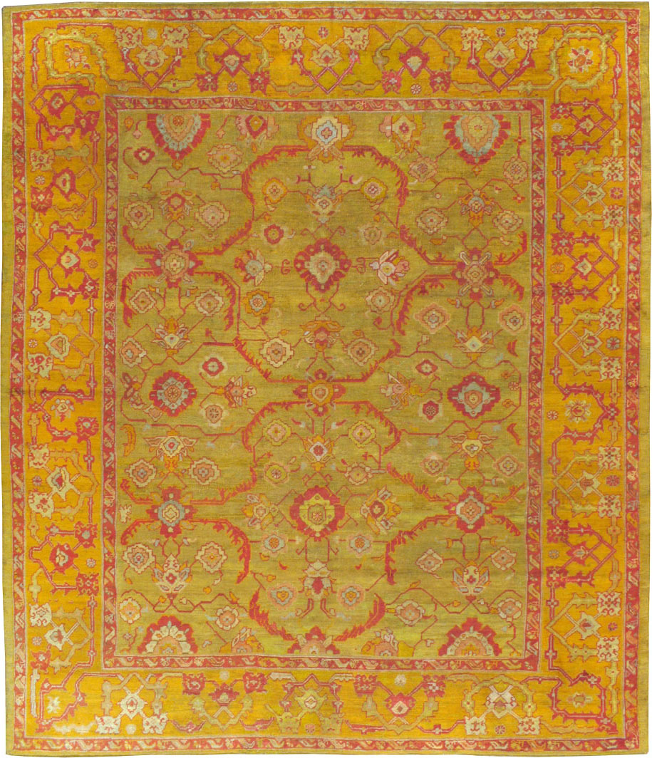 Antique Turkish Oushak Carpet, No.24476 - Gsblank