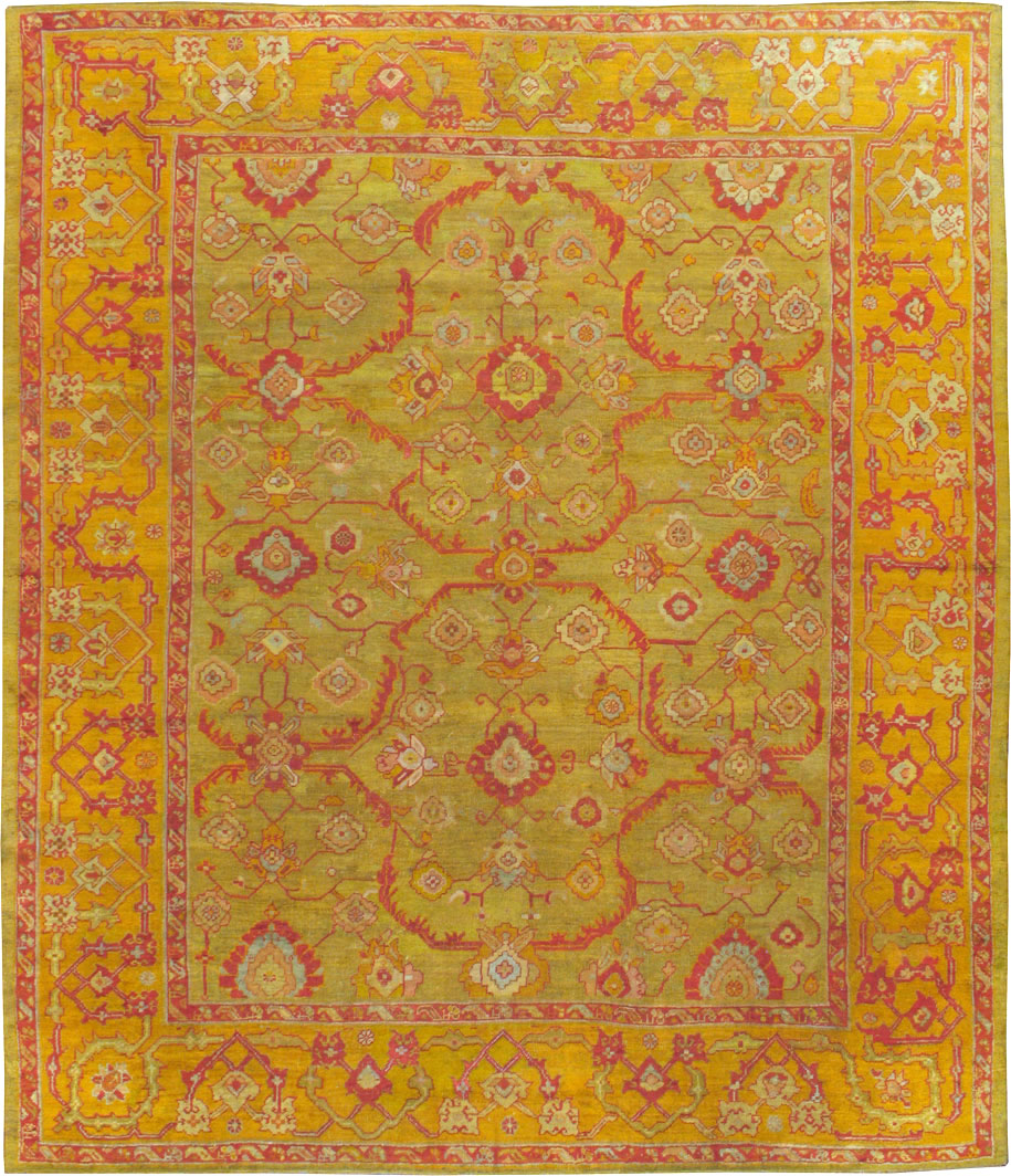 Antique Turkish Oushak Carpet, No.24476 - Gsblank