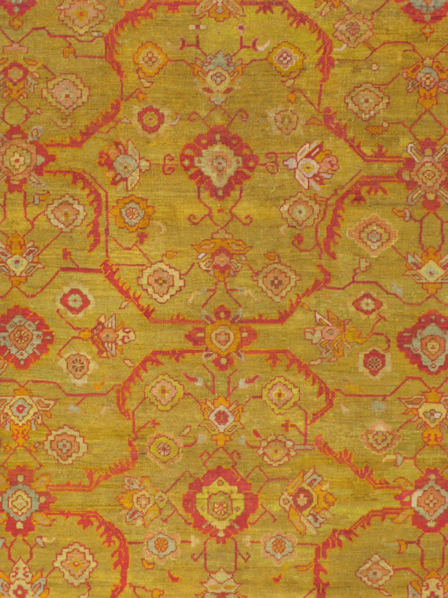 Antique Turkish Oushak Carpet, No.24476 - Gsblank