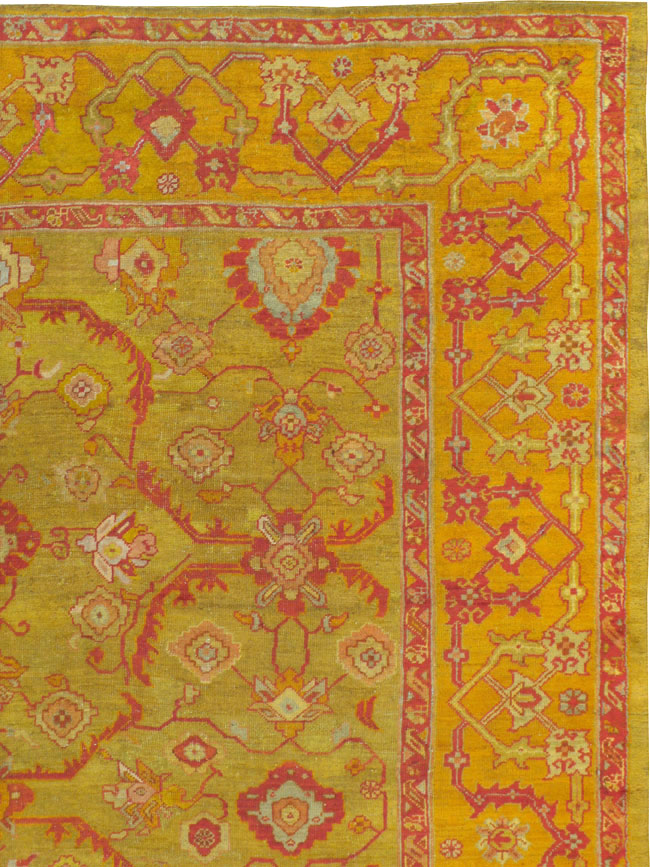 Antique Turkish Oushak Carpet, No.24476 - Gsblank