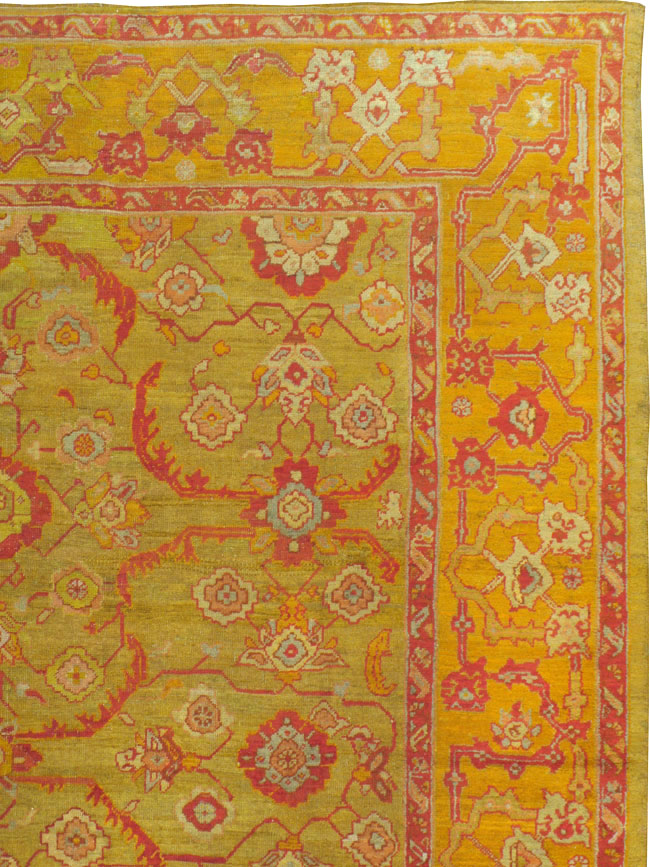 Antique Turkish Oushak Carpet, No.24476 - Gsblank