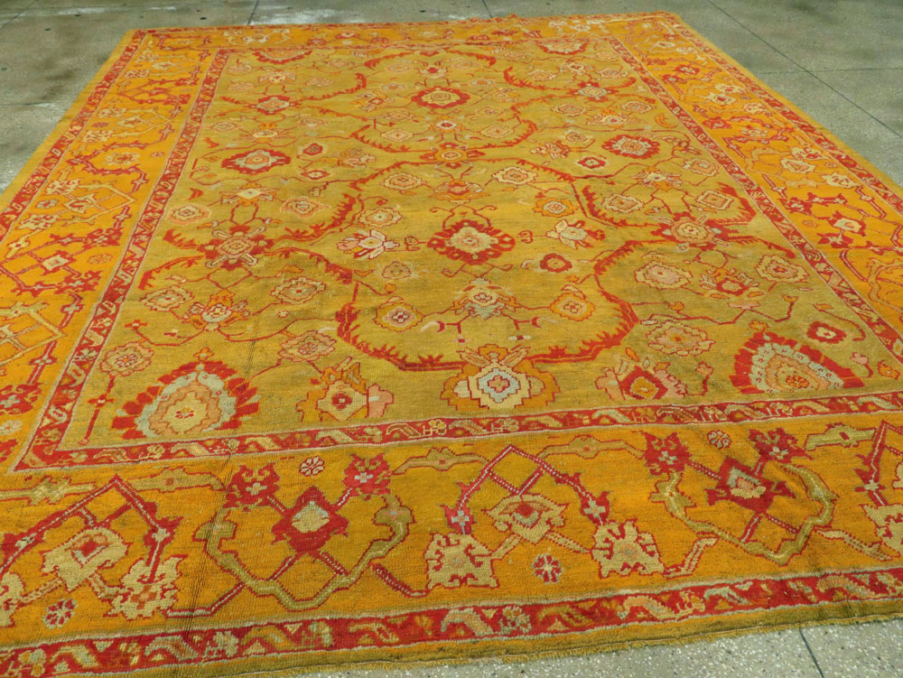 Antique Turkish Oushak Carpet, No.24476 - Gsblank