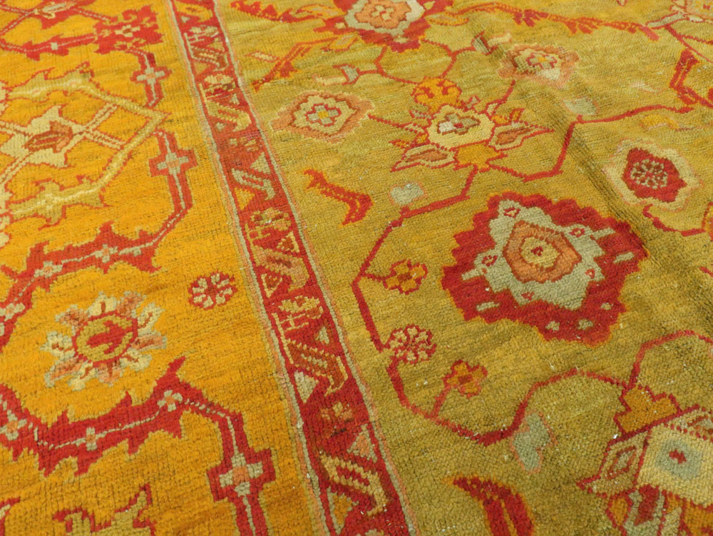 Antique Turkish Oushak Carpet, No.24476 - Gsblank