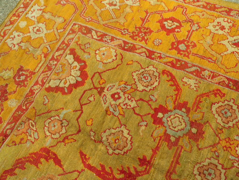 Antique Turkish Oushak Carpet, No.24476 - Gsblank