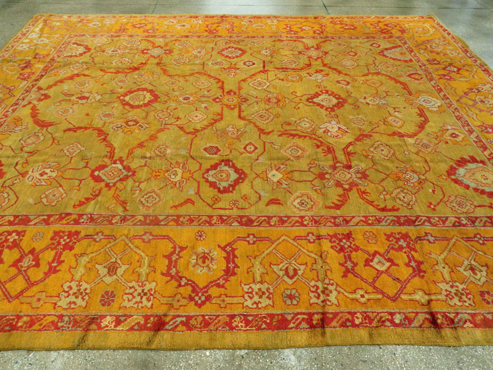 Antique Turkish Oushak Carpet, No.24476 - Gsblank