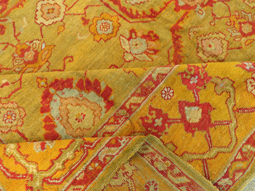 Antique Turkish Oushak Carpet, No.24476 - Gsblank