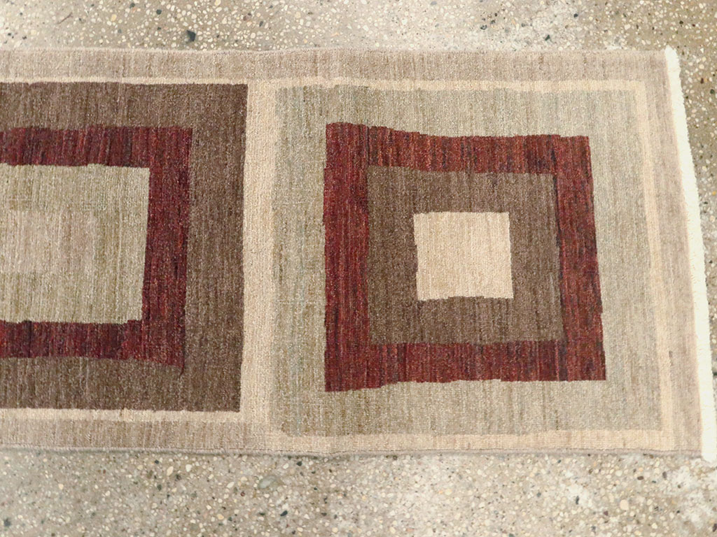 Modern Persian Tabriz Runner, No.24495 - Gsblank