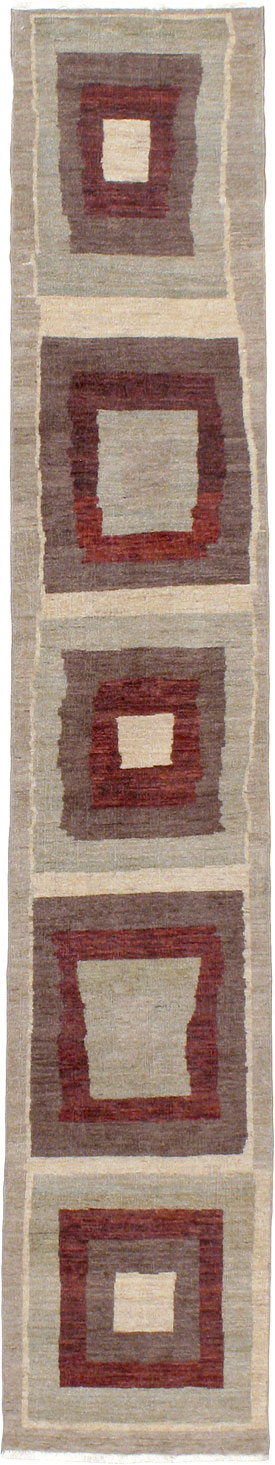 Modern Persian Tabriz Runner, No.24496 - Gsblank