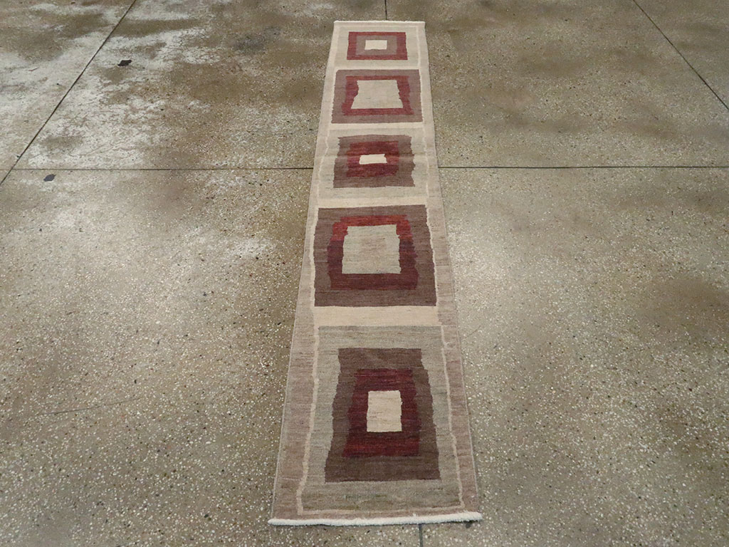 Modern Persian Tabriz Runner, No.24496 - Gsblank
