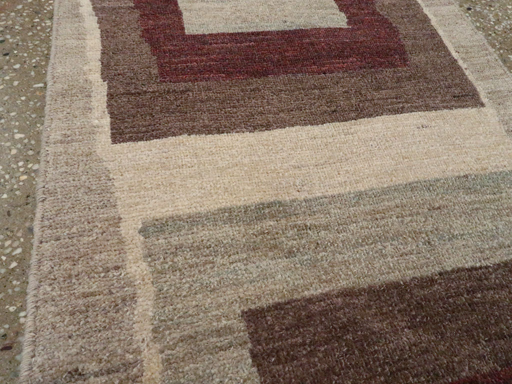 Modern Persian Tabriz Runner, No.24496 - Gsblank