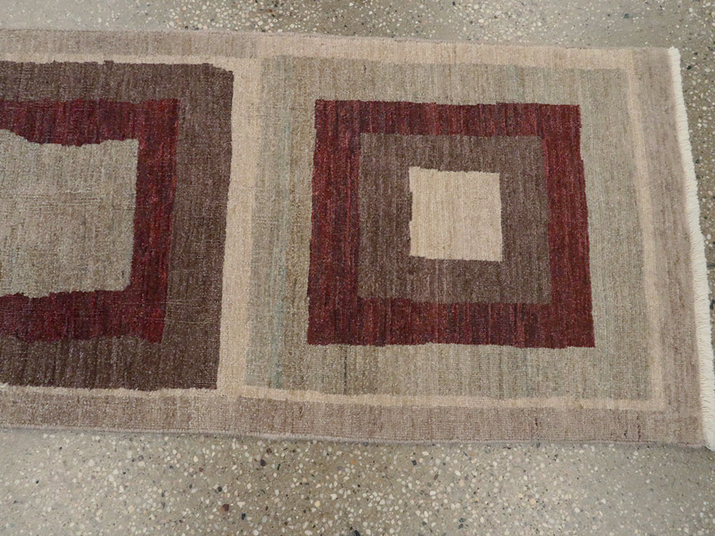 Modern Persian Tabriz Runner, No.24496 - Gsblank