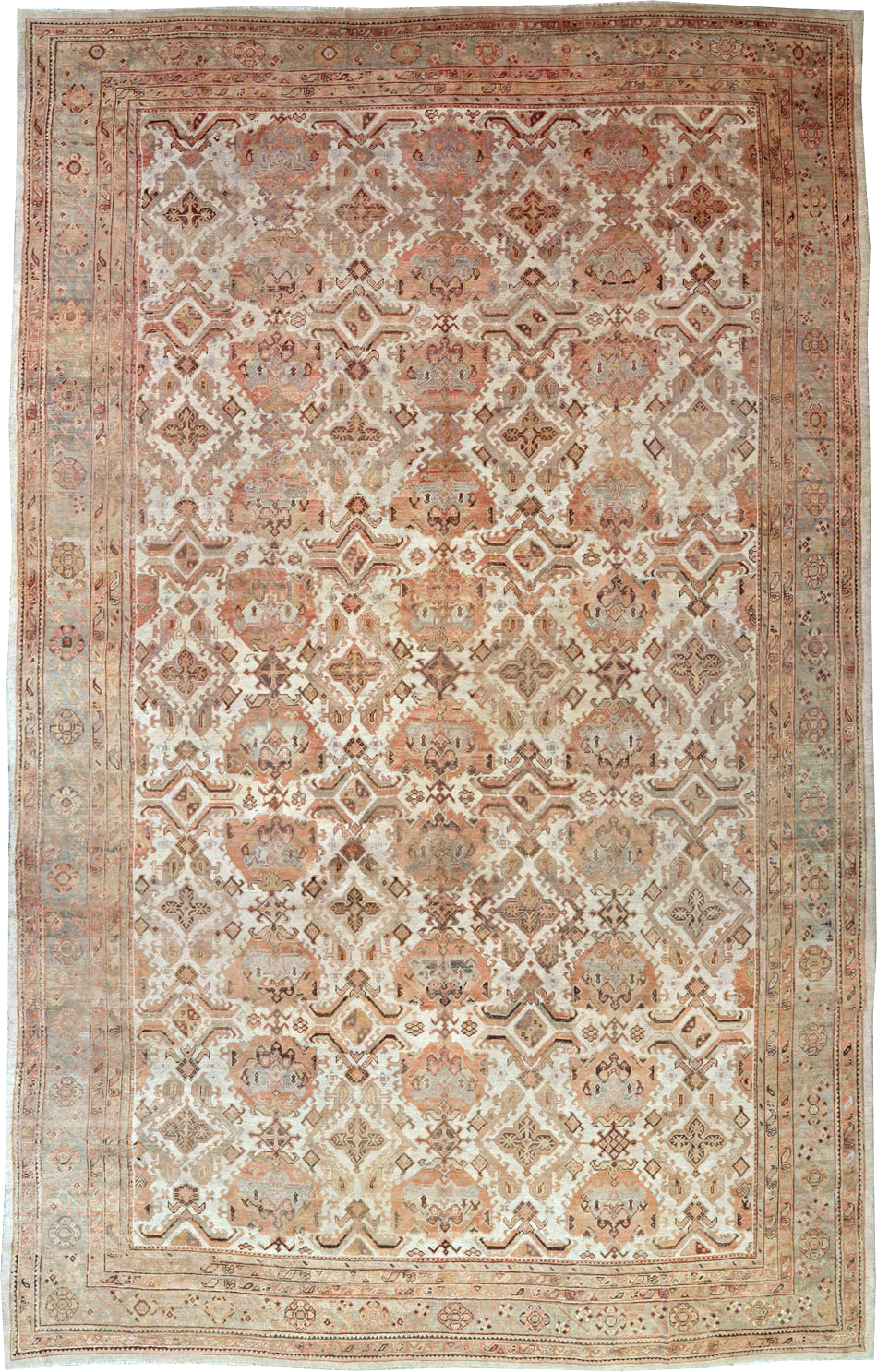 Antique Turkish Oushak Carpet, No.24509 - Gsblank