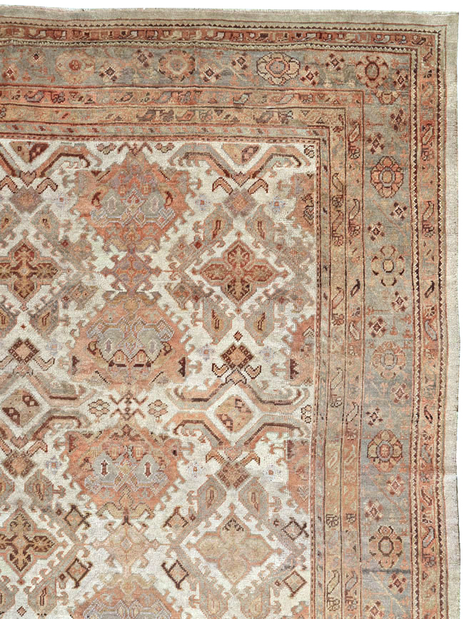 Antique Turkish Oushak Carpet, No.24509 - Gsblank