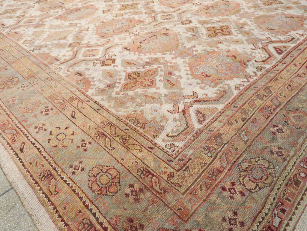 Antique Turkish Oushak Carpet, No.24509 - Gsblank