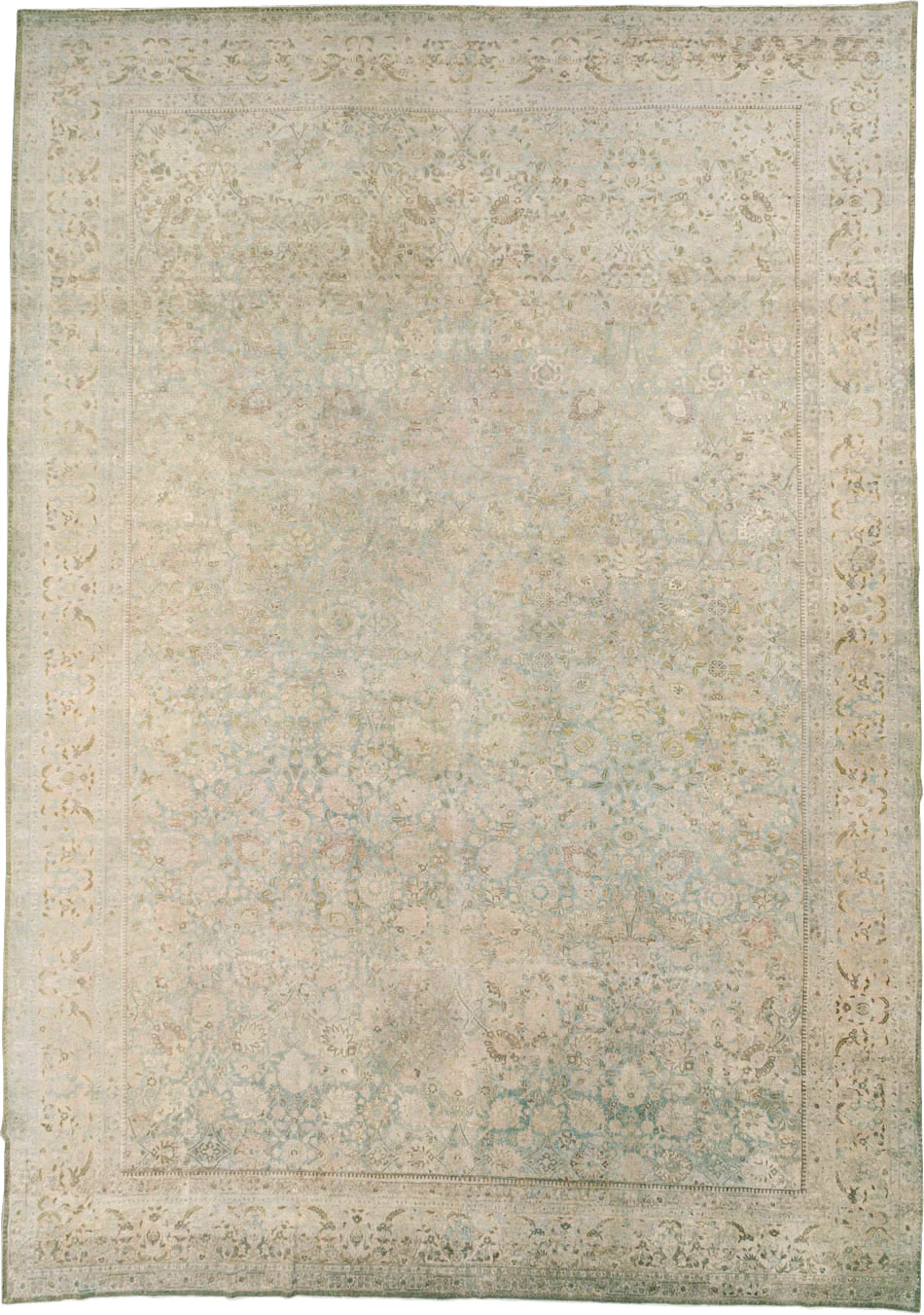 Antique Persian Tabriz Carpet, No.24516 - Gsblank