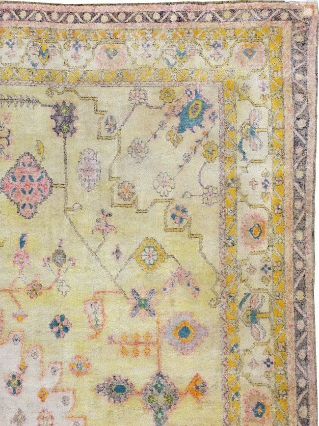 Vintage Indian Cotton Agra Carpet, No.24524 - Gsblank