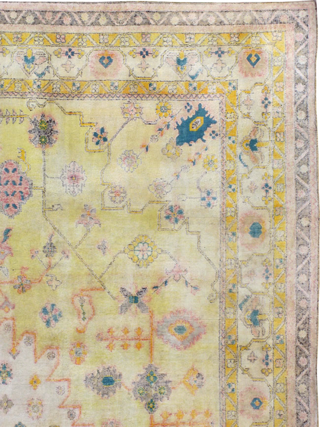 Vintage Indian Cotton Agra Carpet, No.24524 - Gsblank