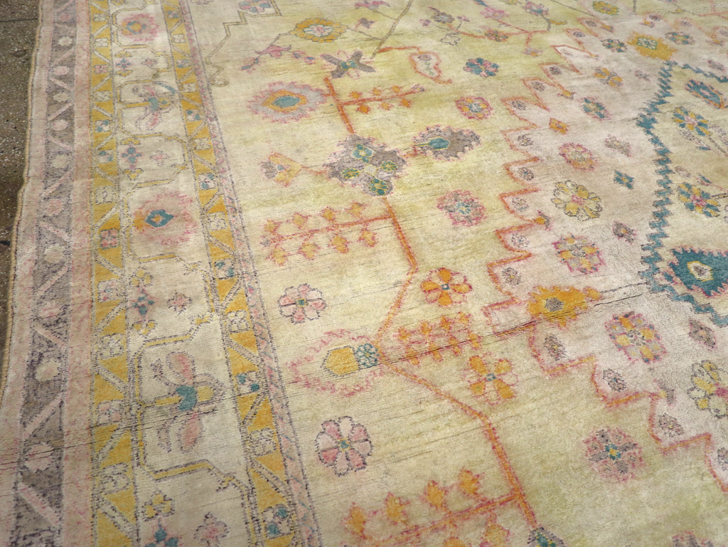 Vintage Indian Cotton Agra Carpet, No.24524 - Gsblank