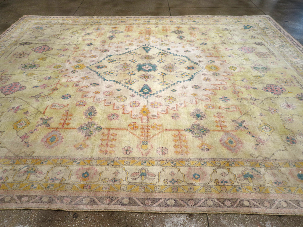 Vintage Indian Cotton Agra Carpet, No.24524 - Gsblank