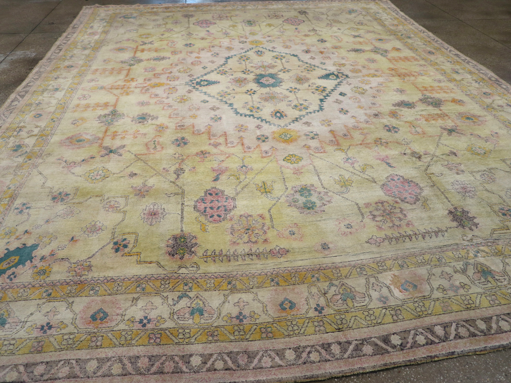 Vintage Indian Cotton Agra Carpet, No.24524 - Gsblank