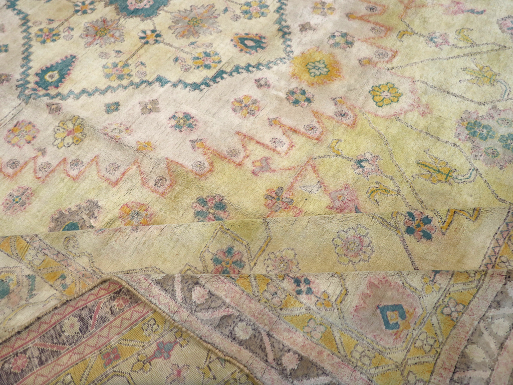 Vintage Indian Cotton Agra Carpet, No.24524 - Gsblank
