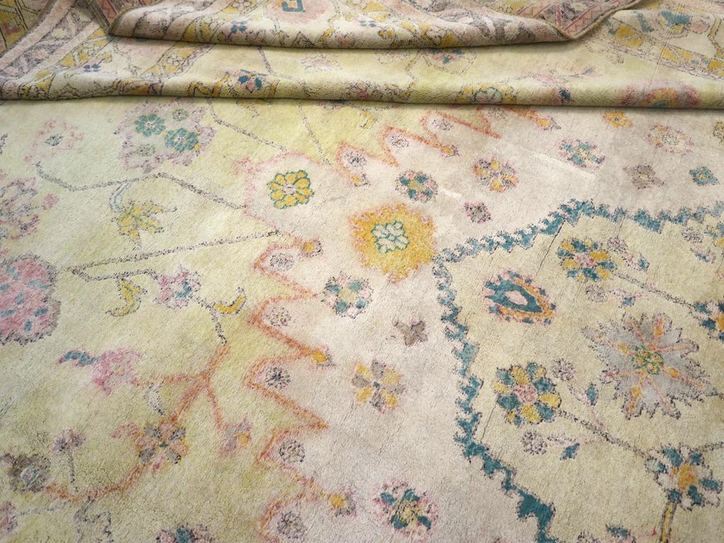 Vintage Indian Cotton Agra Carpet, No.24524 - Gsblank