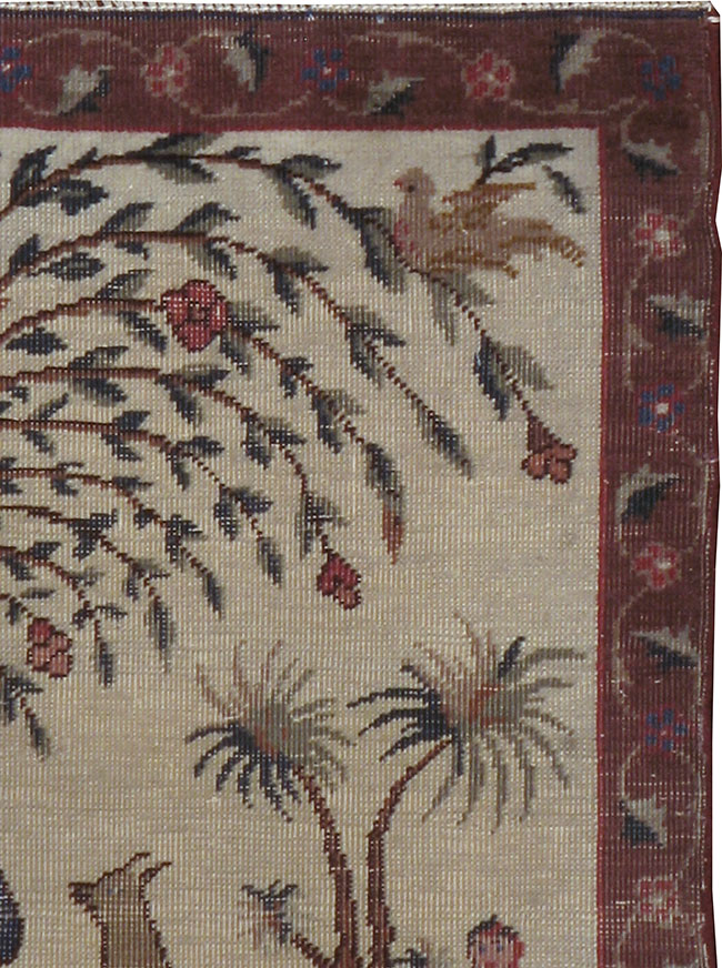 Vintage Persian Tabriz Pictorial Rug, No.24526 - Gsblank