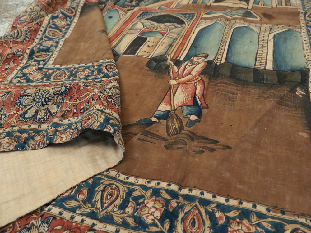 Vintage Persian Pictorial Textile, No.24527 - Gsblank