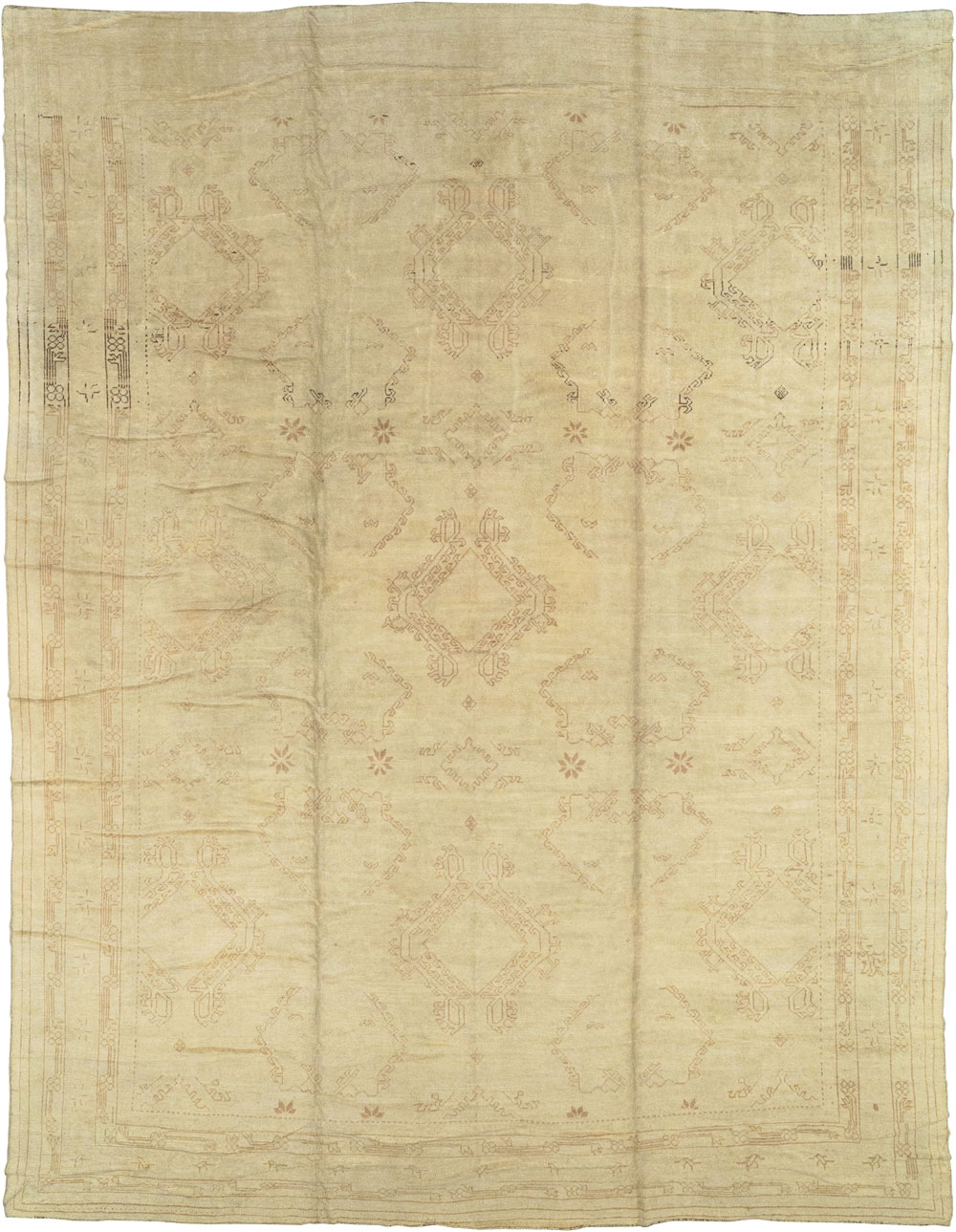 Antique Turkish Oushak Carpet, No.24530 - Gsblank