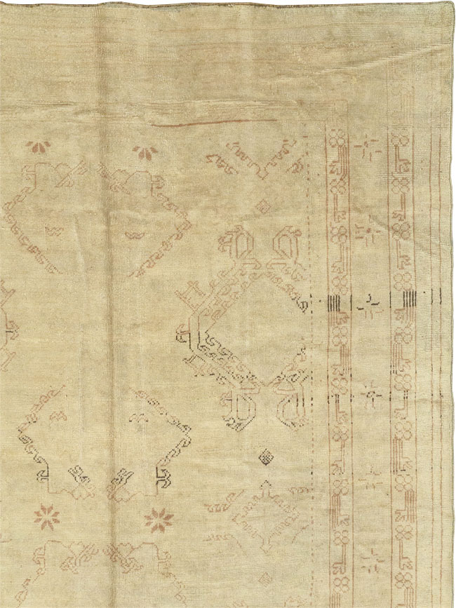 Antique Turkish Oushak Carpet, No.24530 - Gsblank