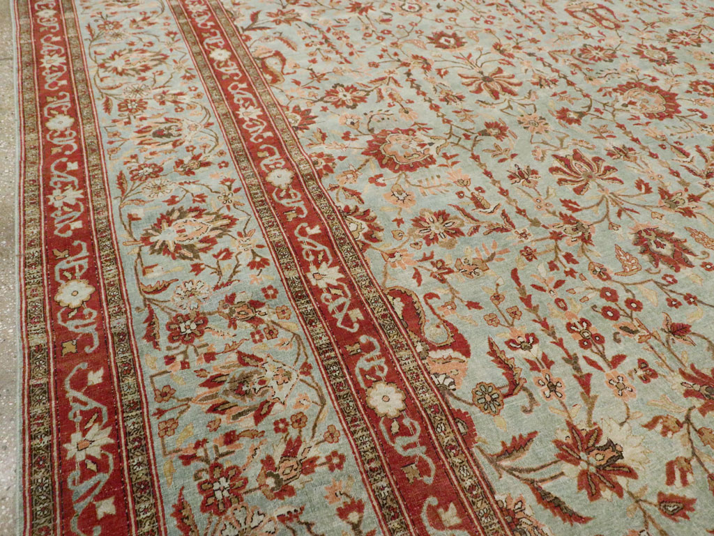 Antique Persian Kashan Oversize Carpet, No.24532 - Gsblank