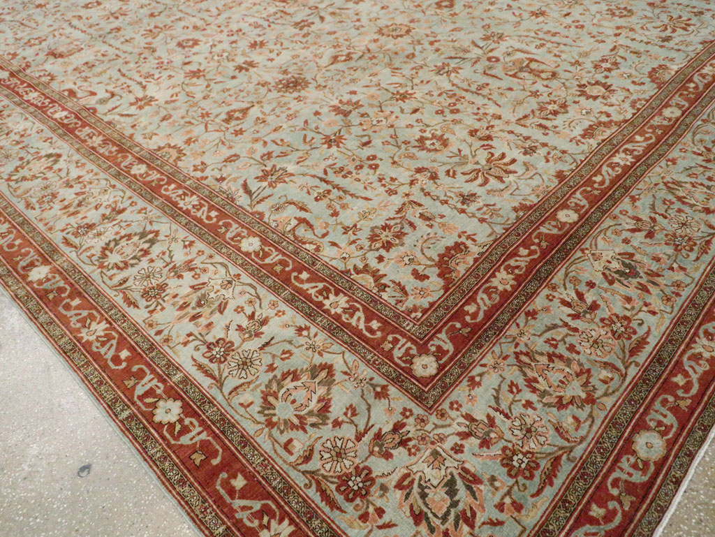 Antique Persian Kashan Oversize Carpet, No.24532 - Gsblank