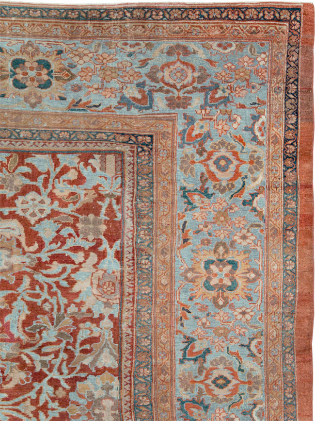 Antique Persian Sultanabad Large Square Room Size Carpet, No.24539 - Gsblank