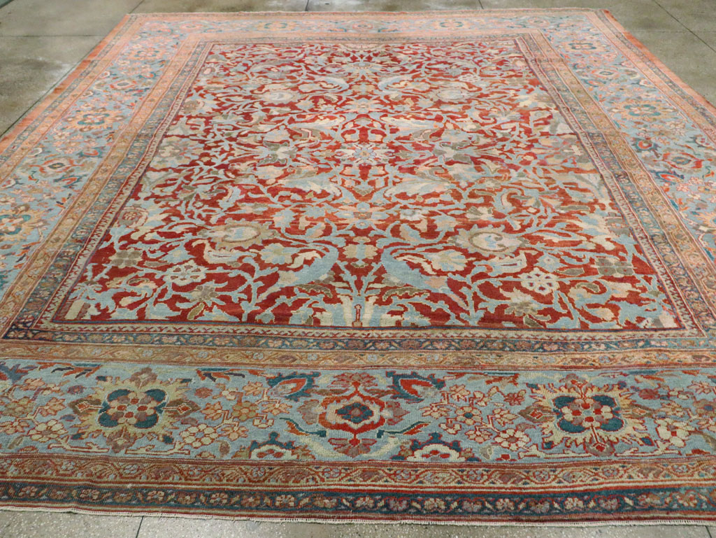 Antique Persian Sultanabad Large Square Room Size Carpet, No.24539 - Gsblank