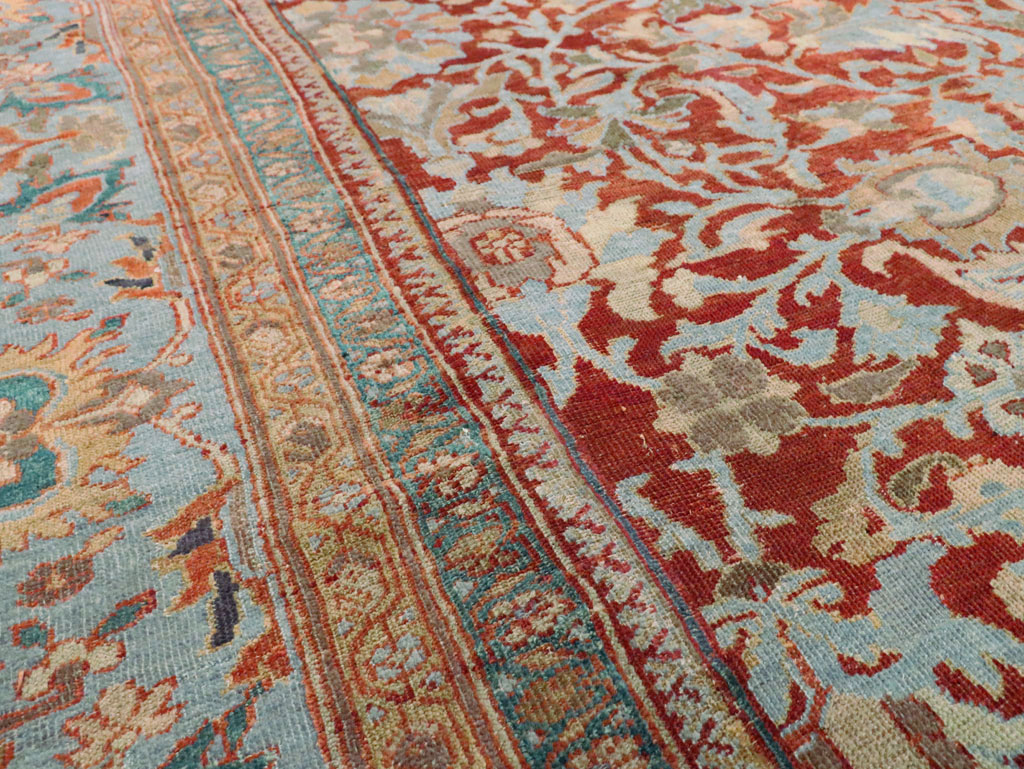 Antique Persian Sultanabad Large Square Room Size Carpet, No.24539 - Gsblank