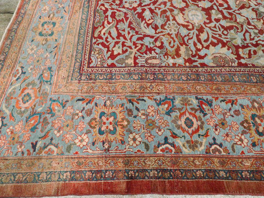 Antique Persian Sultanabad Large Square Room Size Carpet, No.24539 - Gsblank