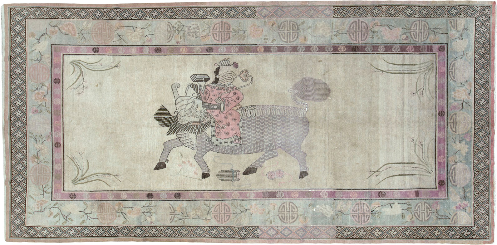Antique East Turkestan Khotan Gallery Carpet, No.24542 - Gsblank