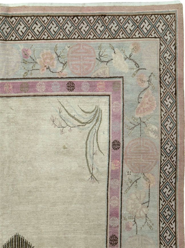 Antique East Turkestan Khotan Gallery Carpet, No.24542 - Gsblank