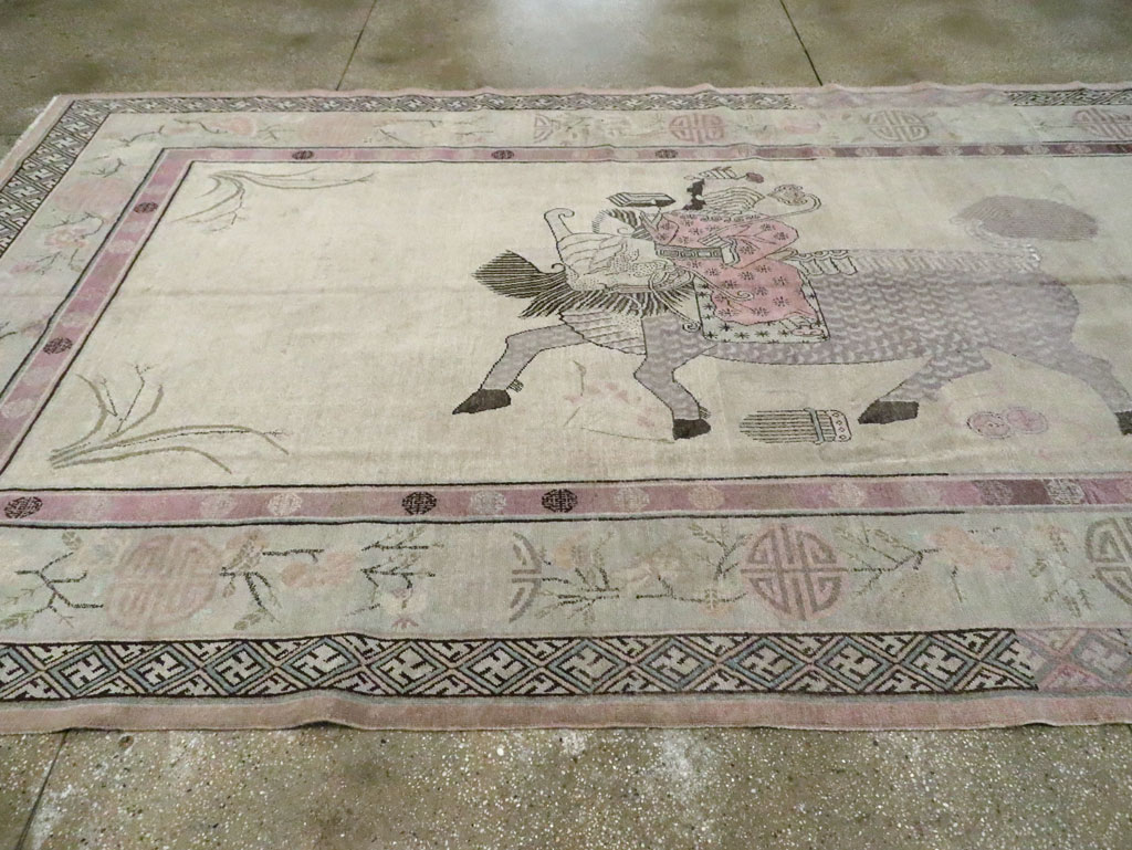 Antique East Turkestan Khotan Gallery Carpet, No.24542 - Gsblank