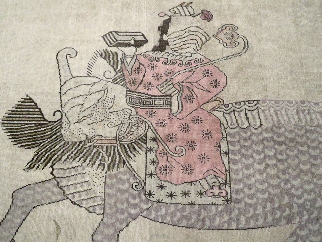 Antique East Turkestan Khotan Gallery Carpet, No.24542 - Gsblank