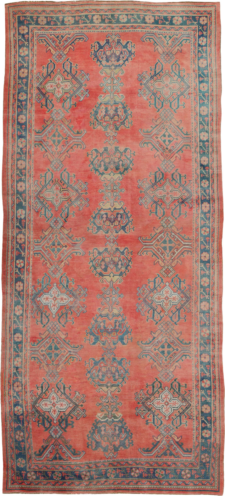 Antique Turkish Oushak Gallery Carpet, No.24548 - Gsblank
