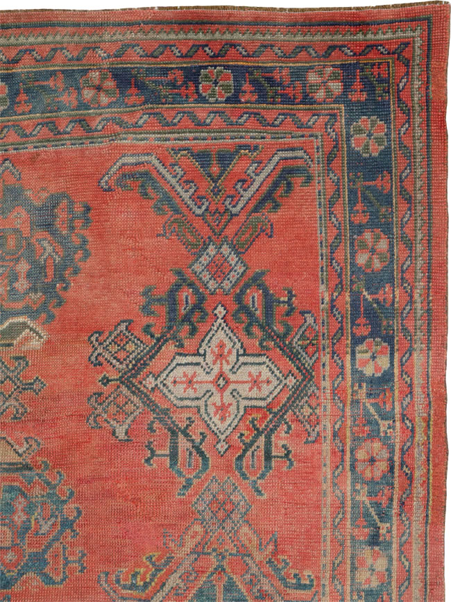 Antique Turkish Oushak Gallery Carpet, No.24548 - Gsblank