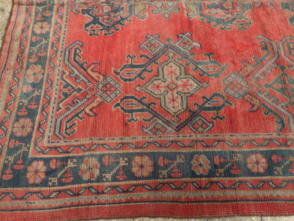 Antique Turkish Oushak Gallery Carpet, No.24548 - Gsblank