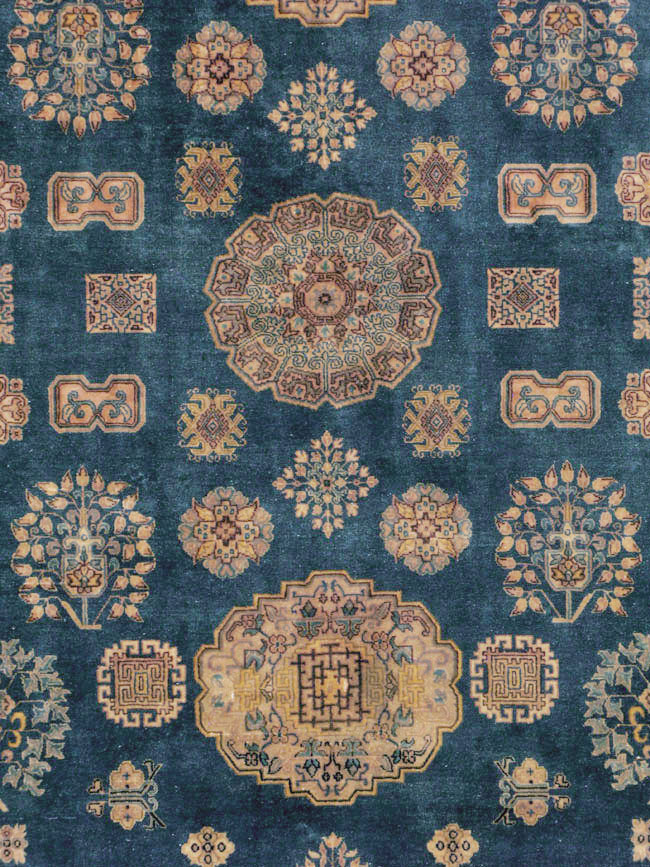 Vintage East Turkestan Khotan Rug, No.24552 - Gsblank