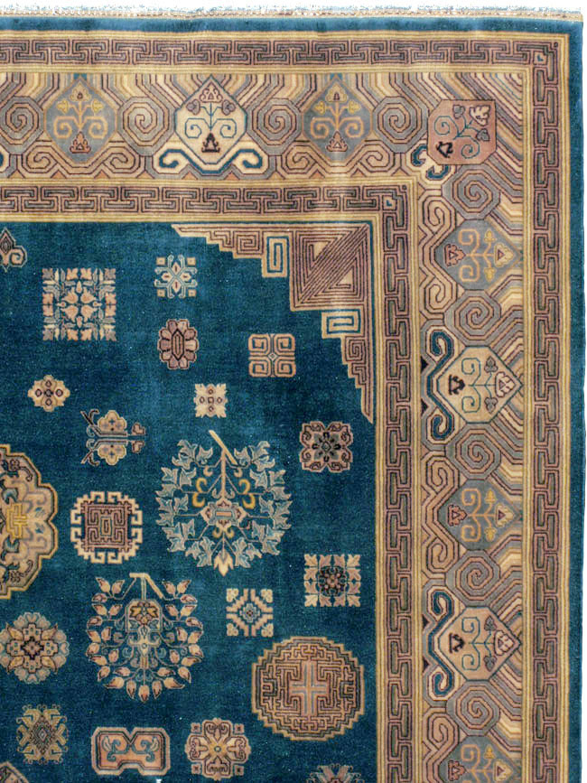Vintage East Turkestan Khotan Rug, No.24552 - Gsblank