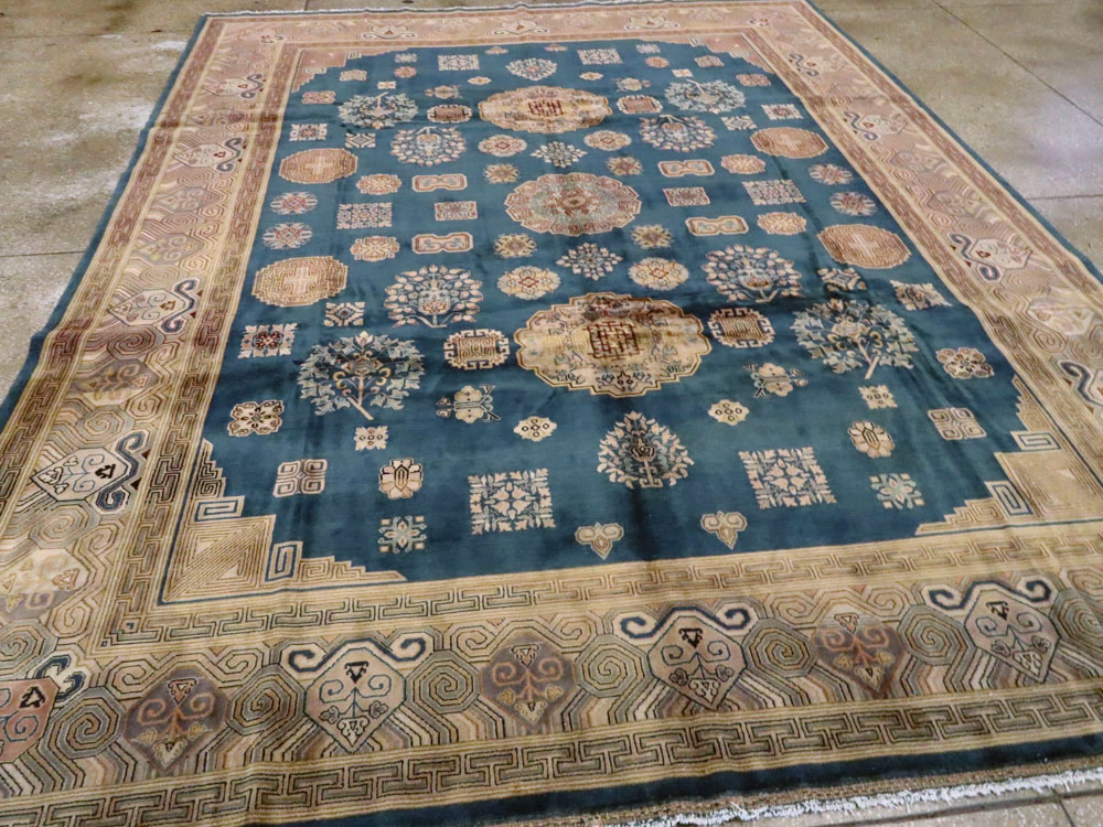Vintage East Turkestan Khotan Rug, No.24552 - Gsblank